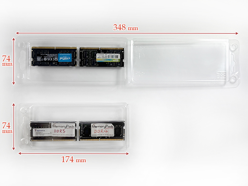 sodimm memory ddr ram plastic box clamshell packaging mpk1774-4